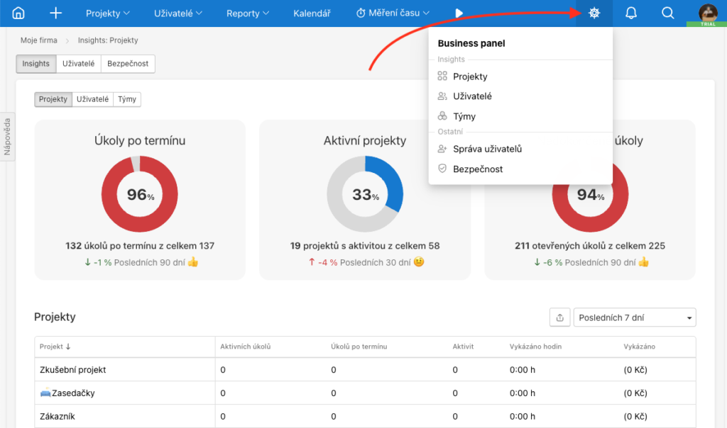 Freelo-business-panel