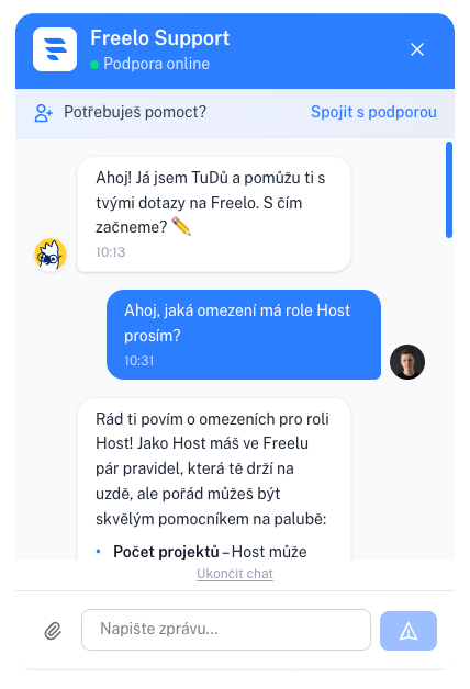 Freelo AI chatbot TuDů s&nbsp;vámi mluví ve vašem jazyce