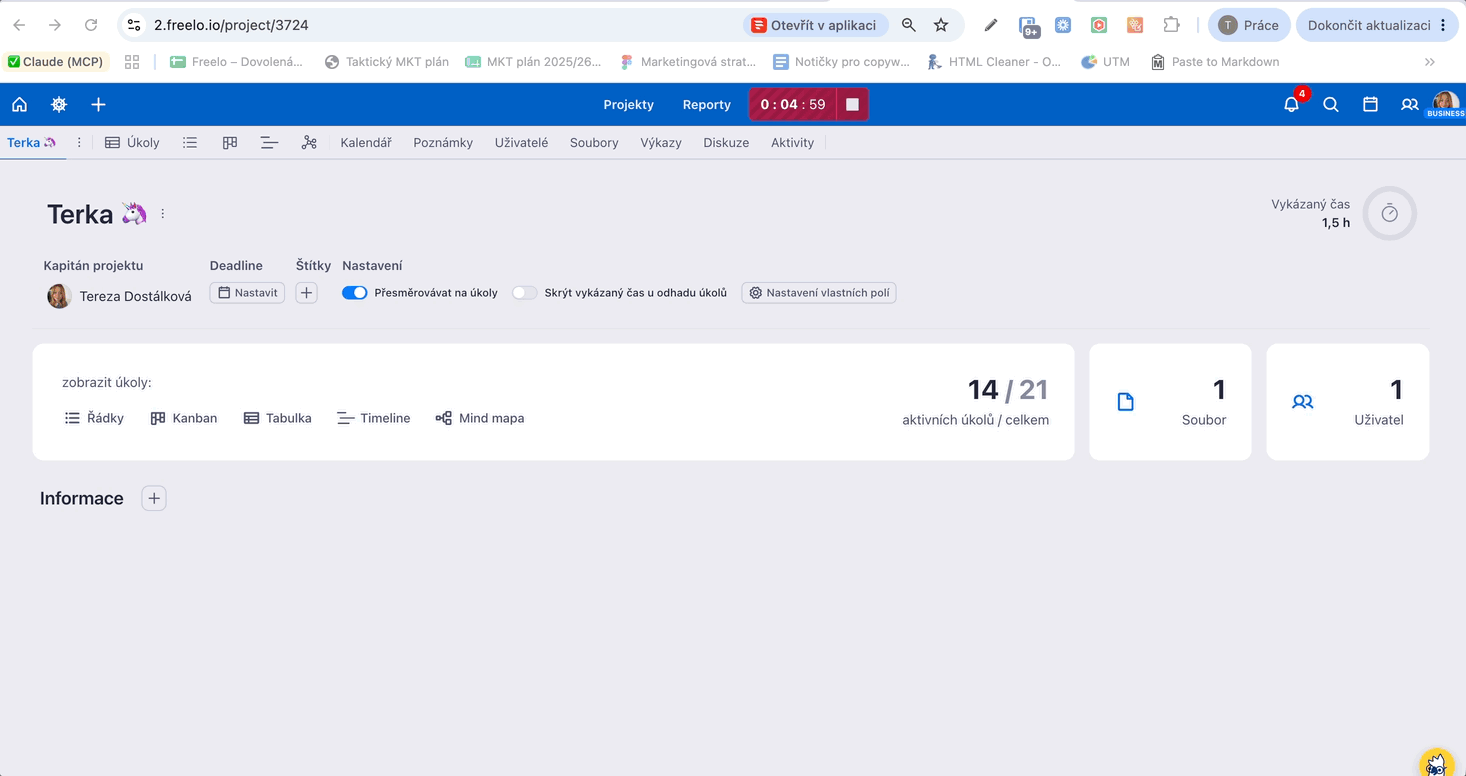 Udělejte z projektu ve Freelu šablonu pro automatizaci rutinních postupů